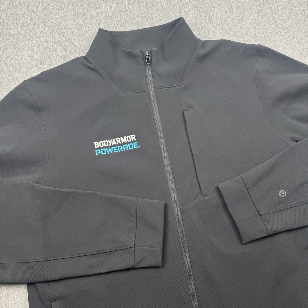 Lululemon Sojourn Full Zip Jacket Mens XL Black Coat LM3CZOS Track Athletic Logo